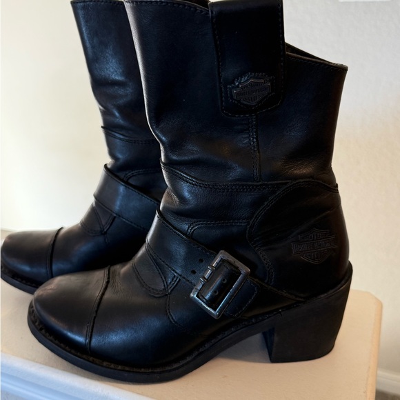 Vintage Harley Davidson Boulder Biker Riding Boots Women 6.5 Model 88351 - Picture 14 of 16